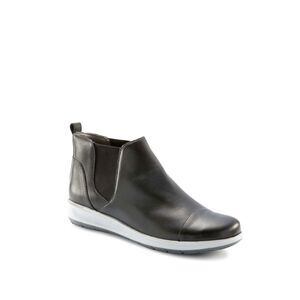 WALKING CRADLES Womens Black Osmond Wedge Slip On Leather Shootie 6 M